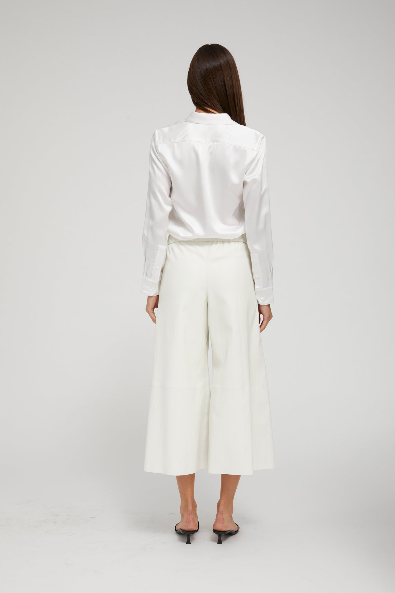 PEARL SILK FITTED BUTTON DOWN - 5