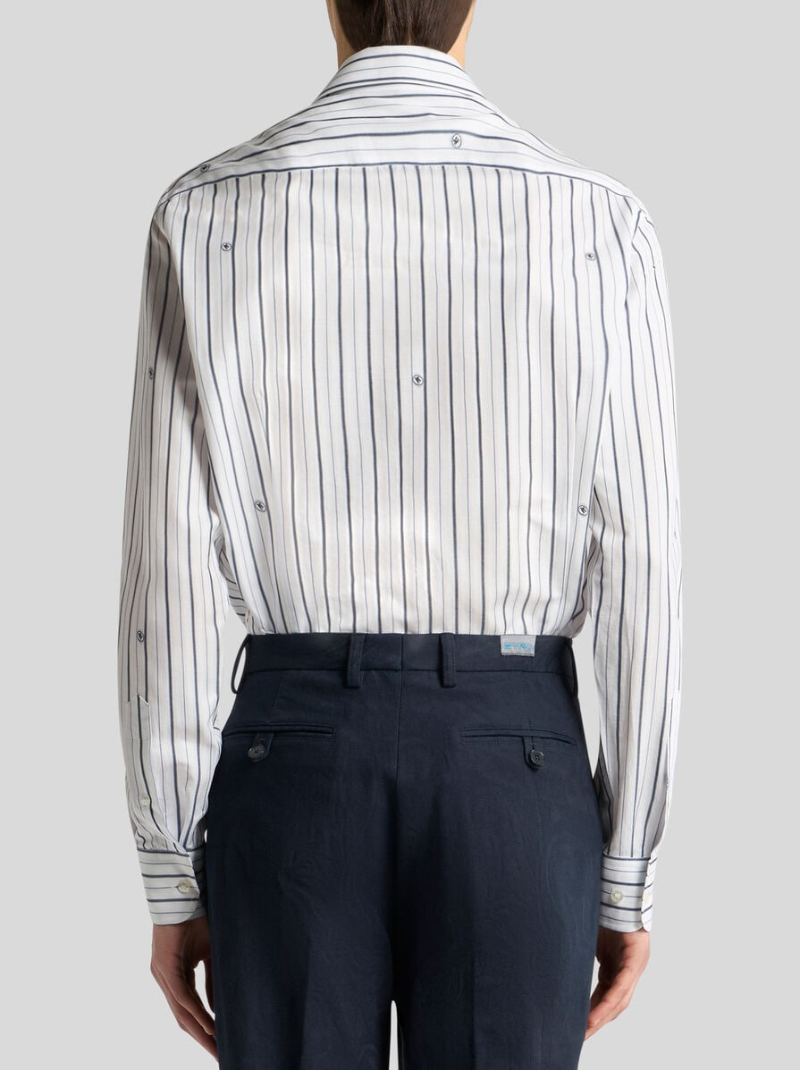 STRIPED COTTON JACQUARD SHIRT - 4