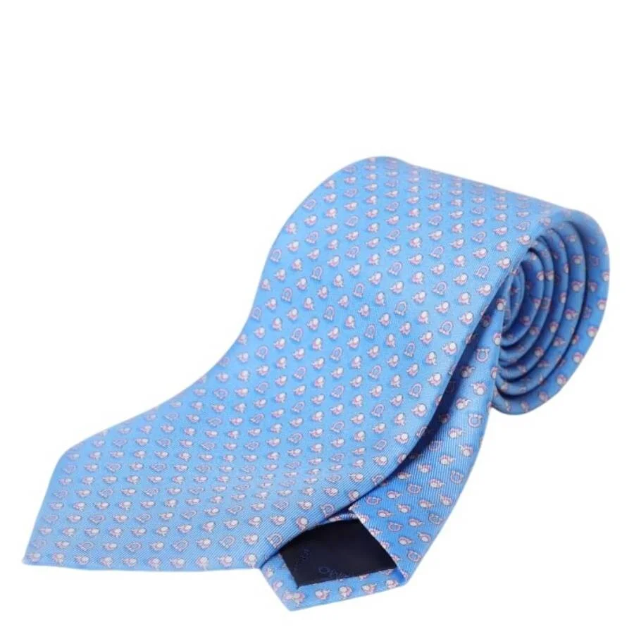 Ferragamo Gancini Print Silk Tie - 1