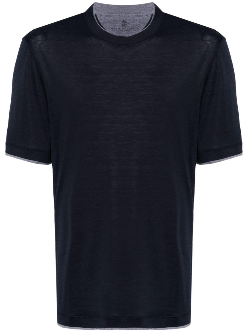 contrast-trim T-shirt - 1