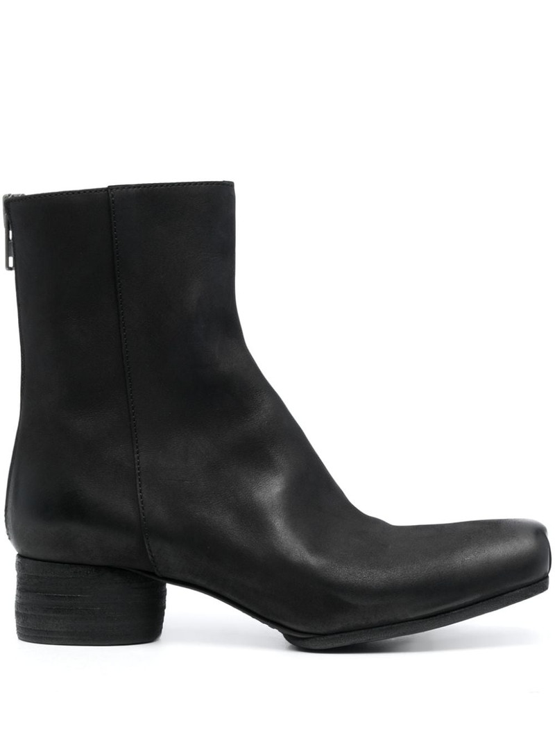 45mm zip-up leather ankle boots 1
