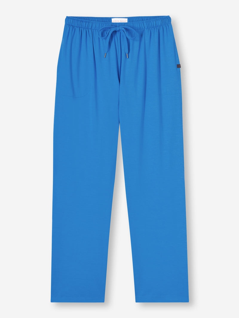 Men's Lounge Trousers Basel Micro Modal Stretch Azure Blue - 1