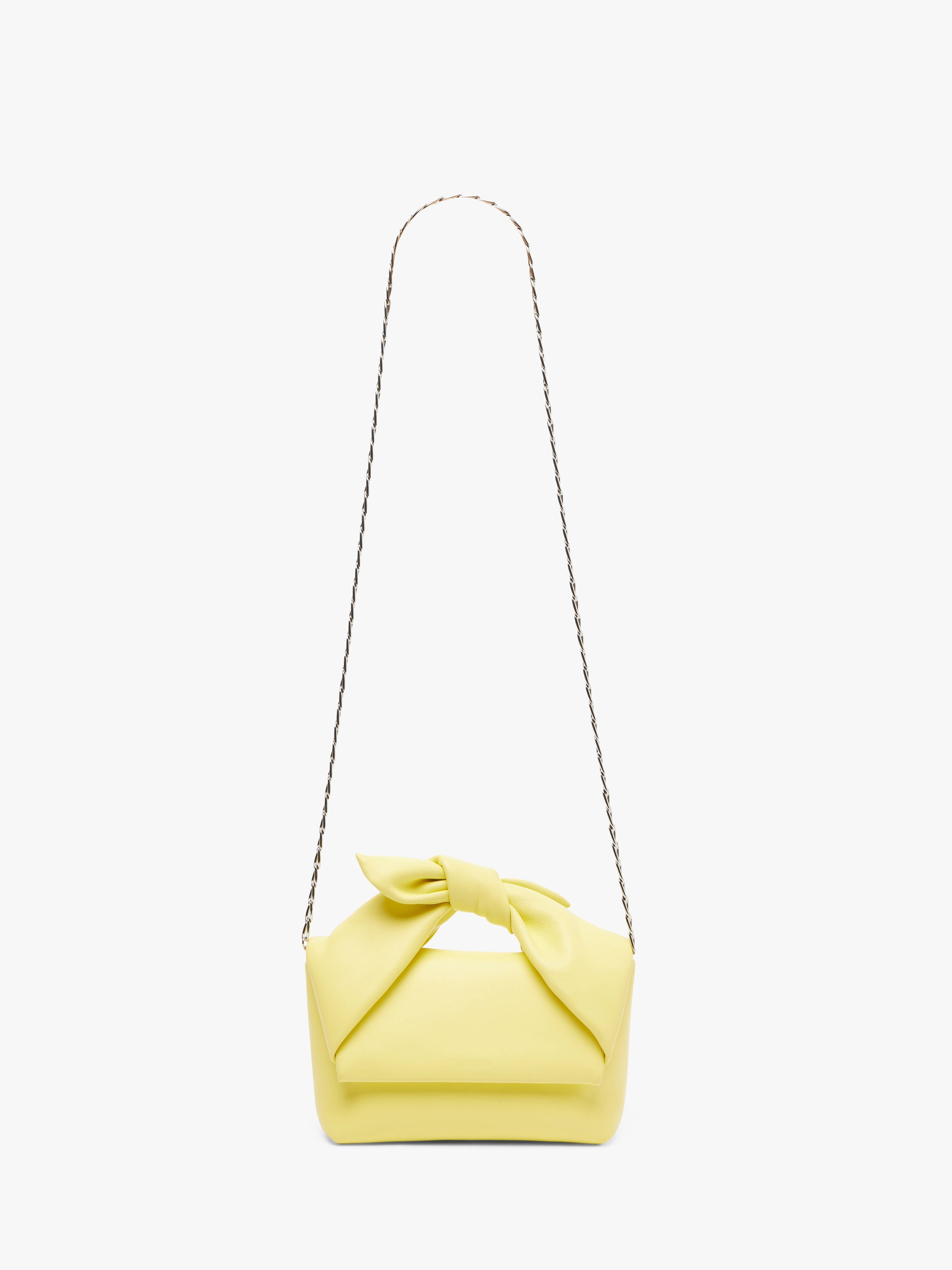 MEDIUM BOW TWISTER - LEATHER TOP HANDLE BAG - 5