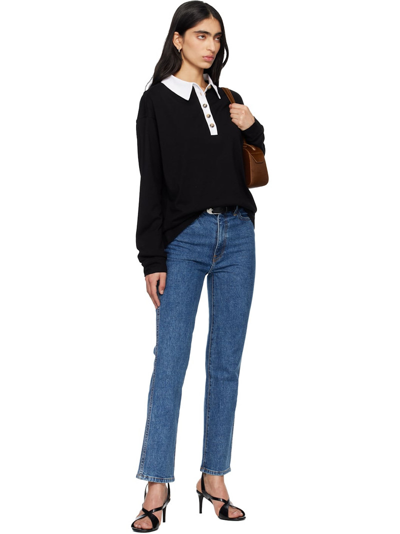 KHAITE Black Faithful Polo outlook