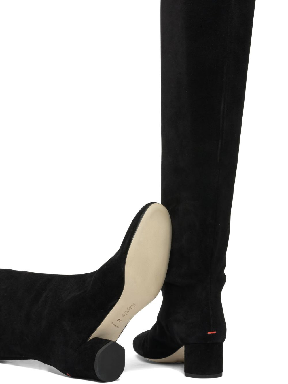 55mm Willa suede block-heel boots - 5