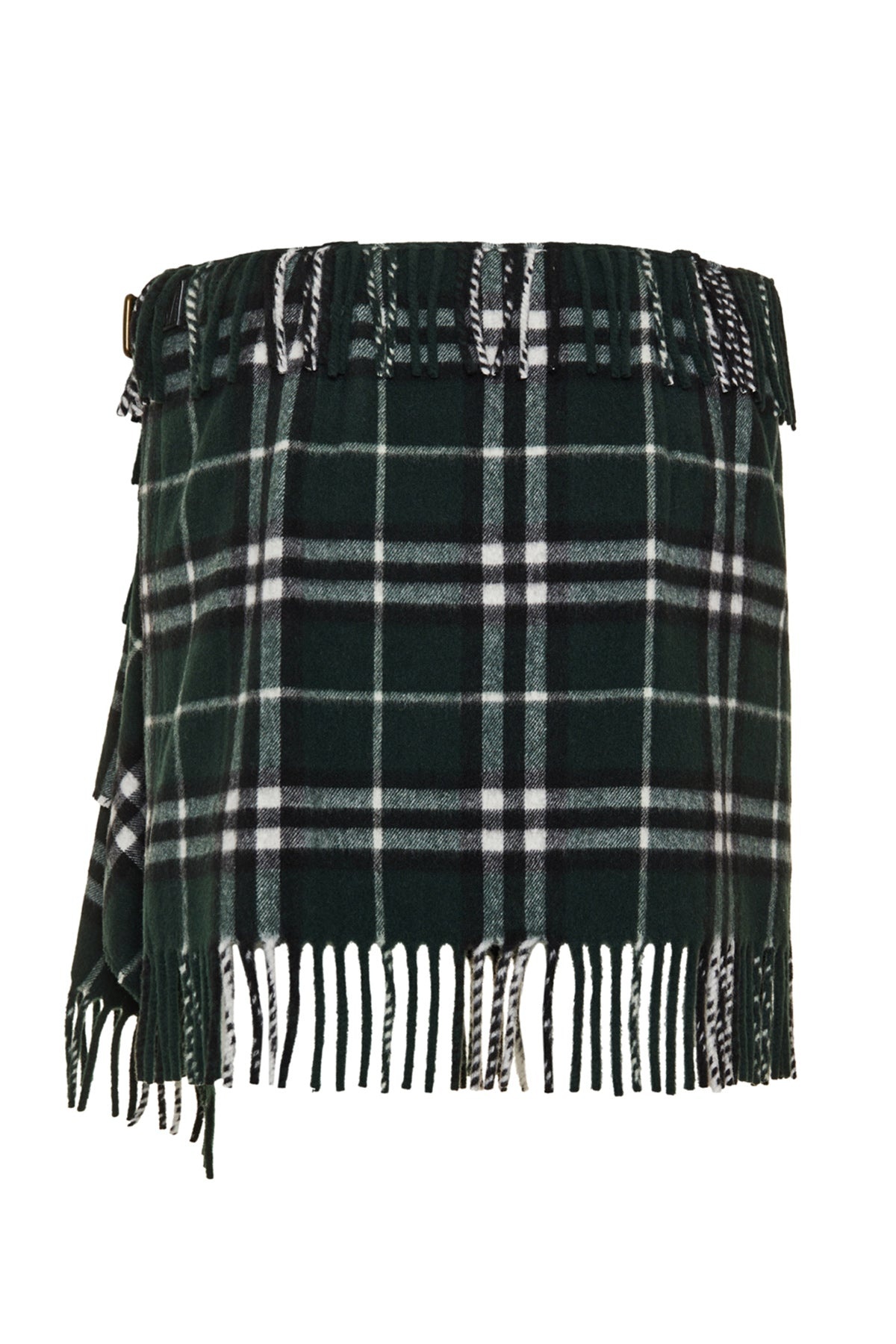 Burberry CHECK WOOL AND CASHMERE SCARF SKIRT | netdressed