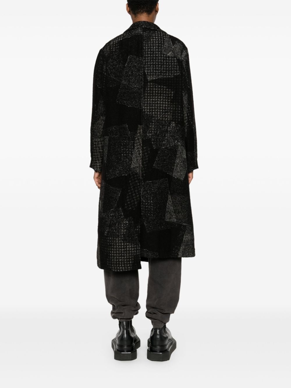 abstract-pattern coat - 4