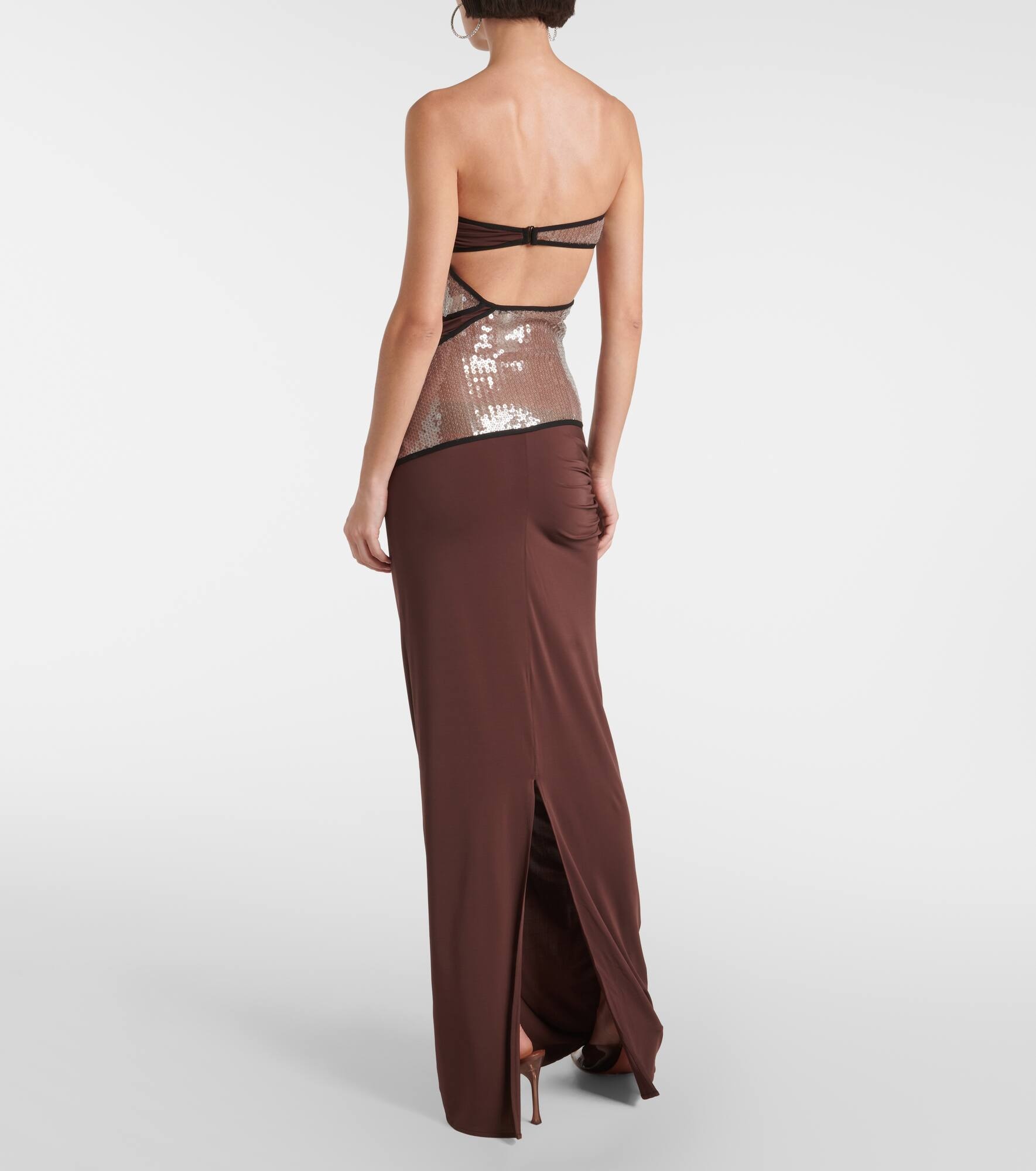 Sequined draped gown - 3