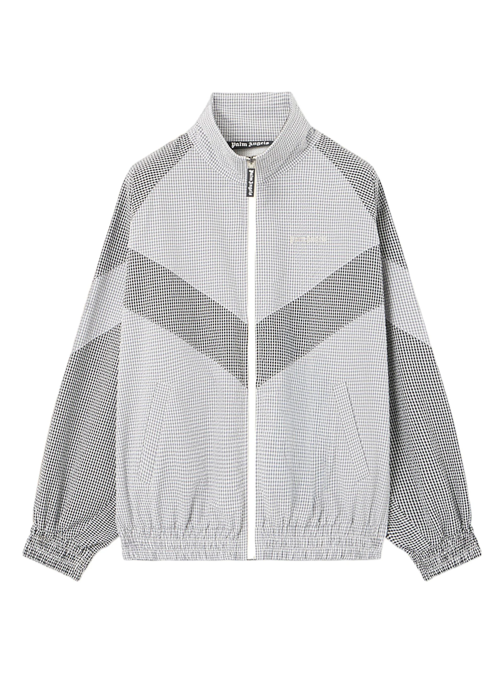 Men's Logo Vichy Track Jacket - Grey Off White - 1