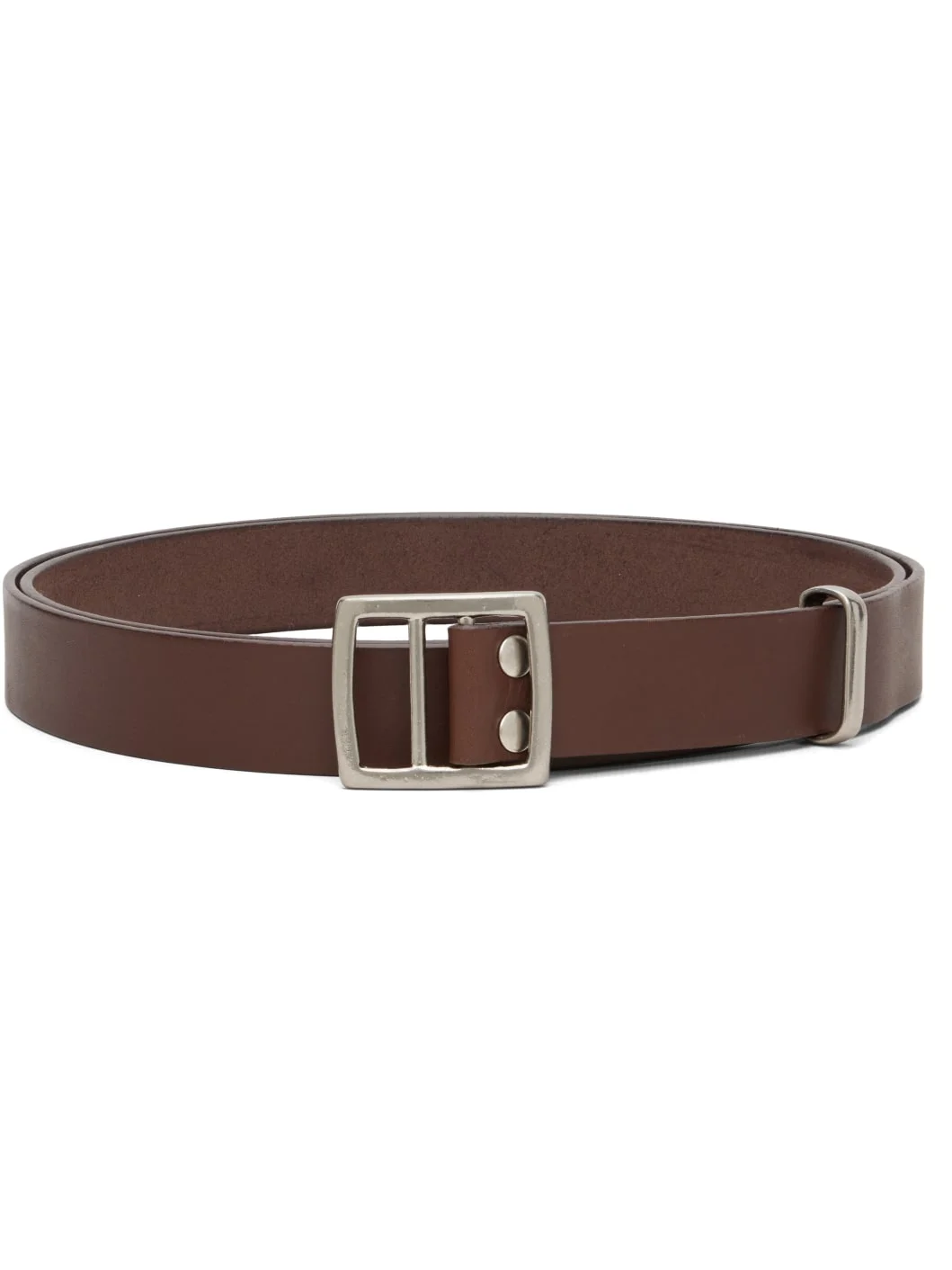 Brown Steer Oil Smooth Holeless Belt - 1