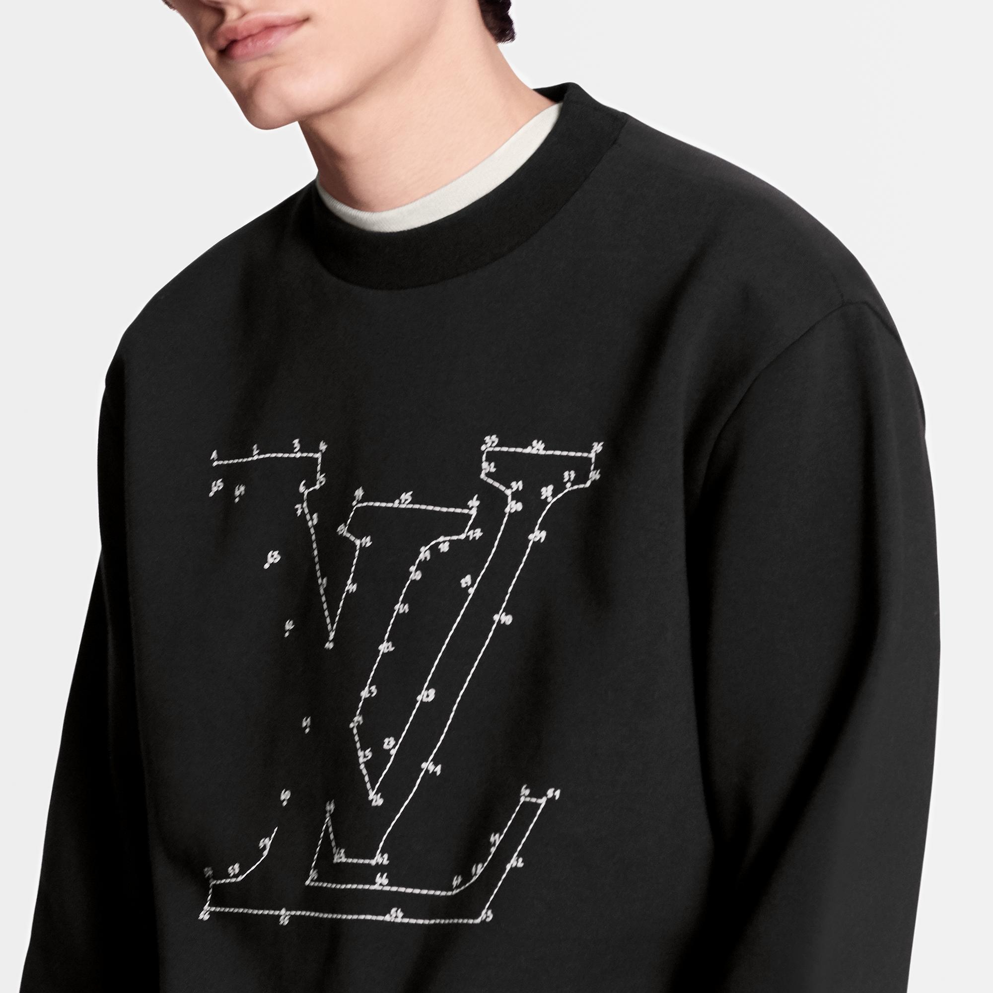 LV Stitch Print Embroidered Sweatshirt - 3