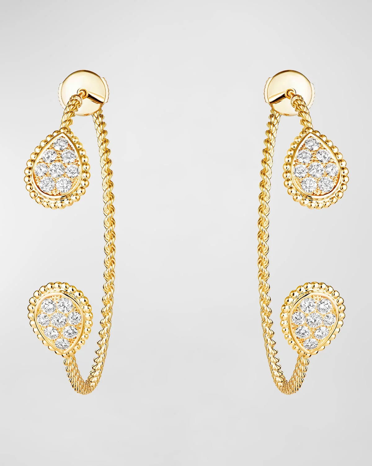 Serpent Boheme 18K Yellow Gold Diamond Hoop Earrings - 1