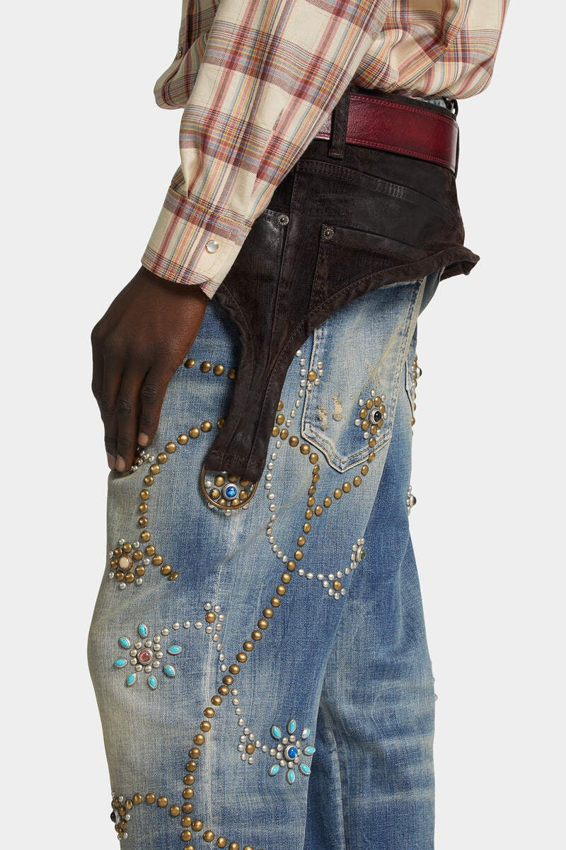 COTTON OVER DENIM SHORTS - 4