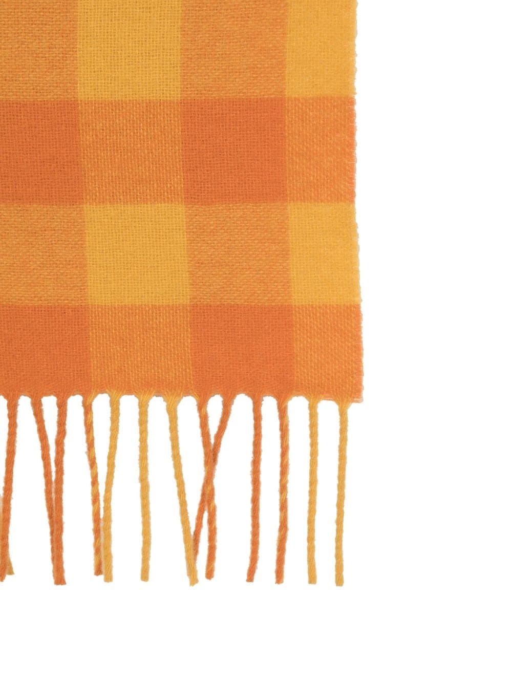 check-pattern wool scarf - 3