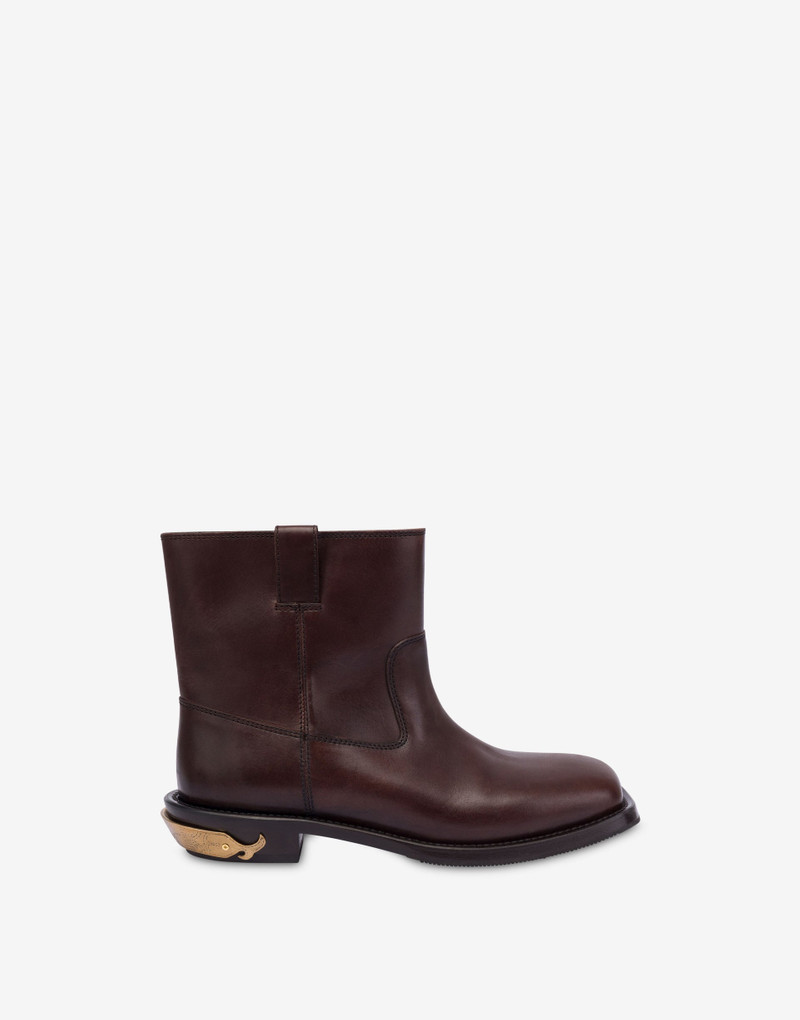 CALFSKIN ANKLE BOOTS 1