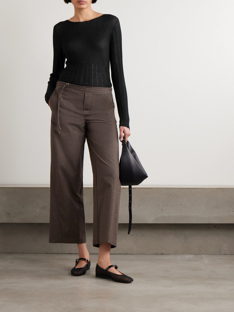 DEIJI STUDIOS Open Work Ribbed Ecovero-blend Top outlook