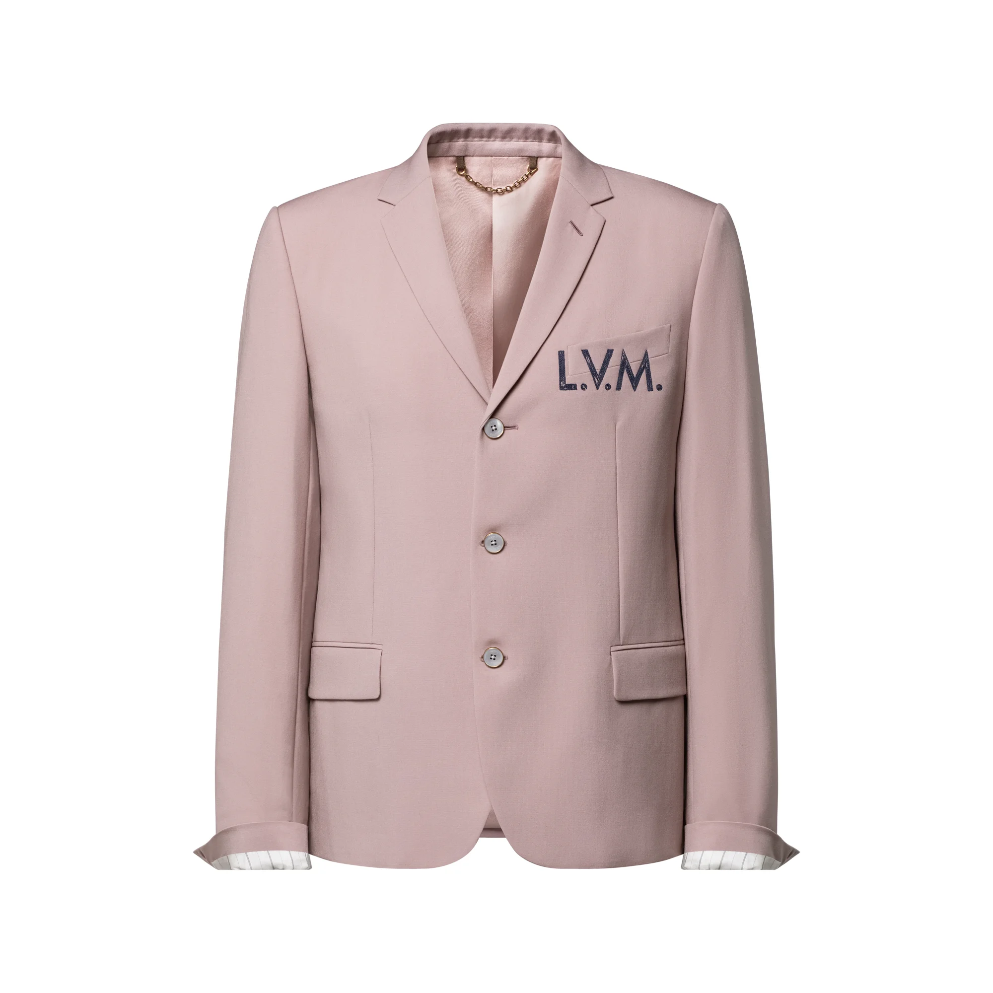 Embroidered Signature Single-Breasted Jacket - 1