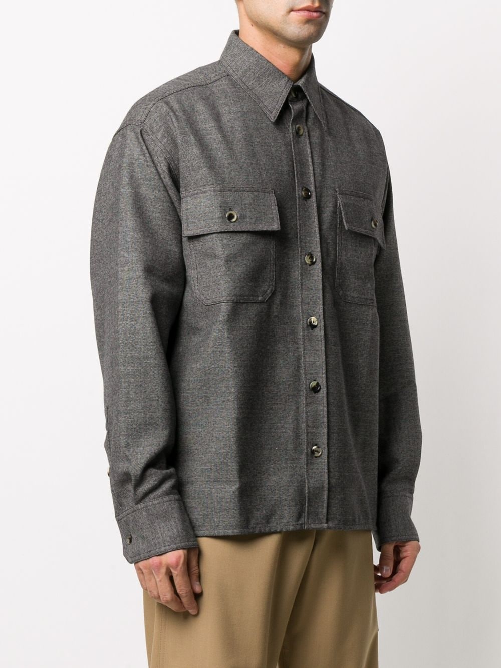 woven twill chore shirt - 3