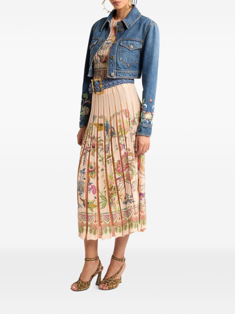 Etro pleating floral top outlook