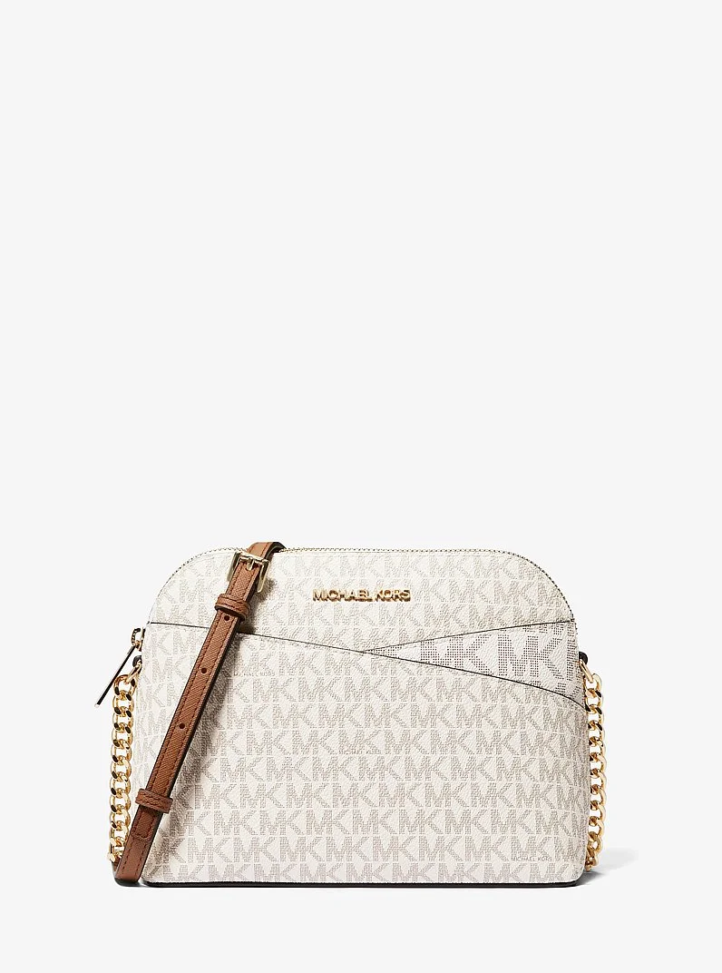 Jet Set Travel Medium Logo Dome Crossbody Bag - 1