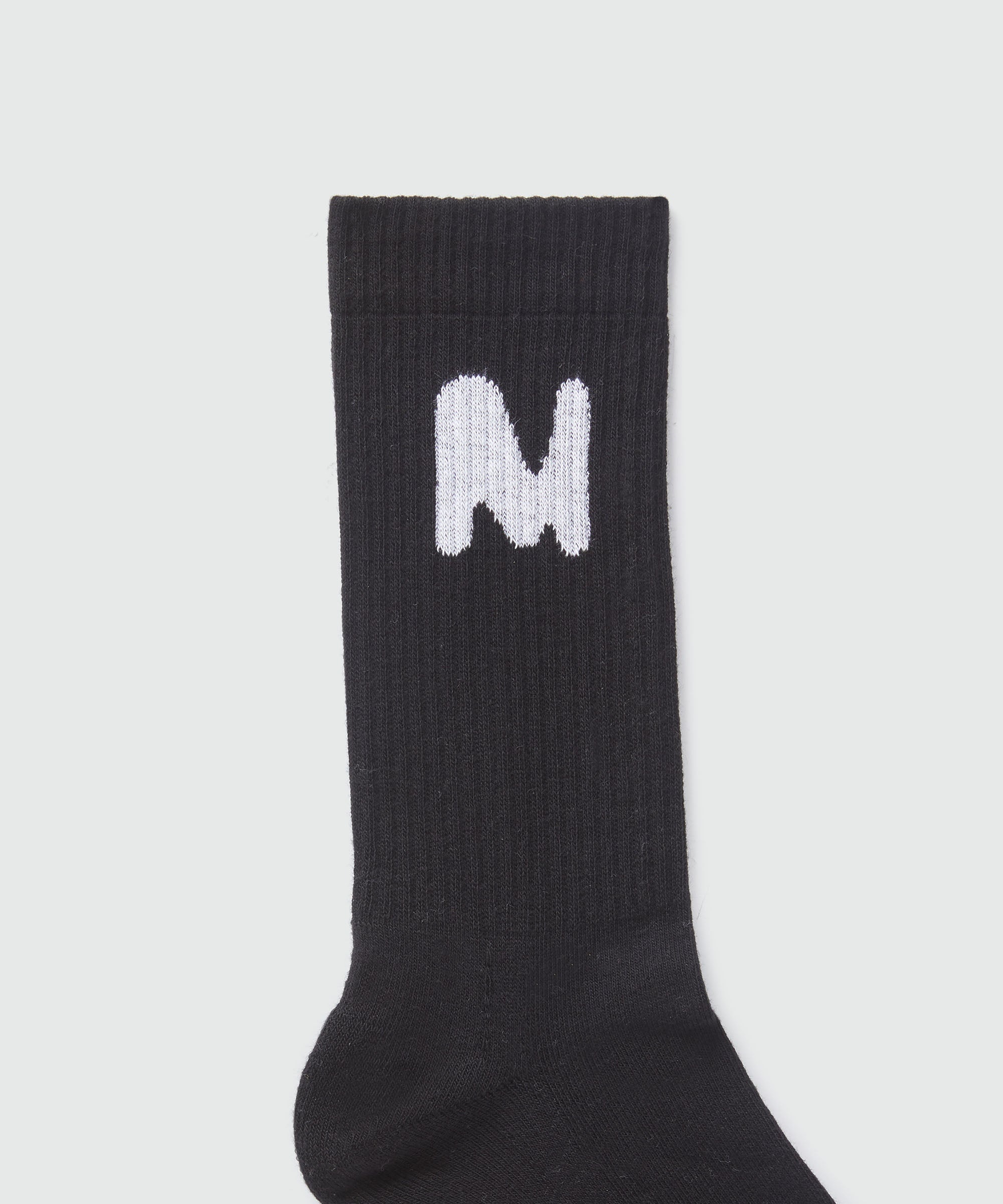 Black socks with "TheMwave" jacquard graphic - 2