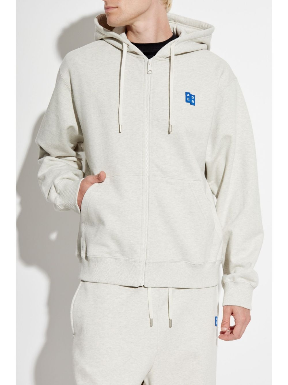 logo-patch cotton hoodie - 5