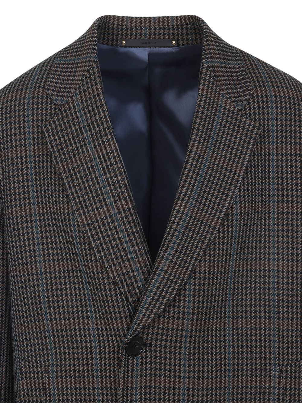 houndstooth wool single-breasted coat - 3