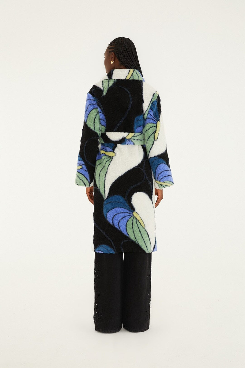 Lovely Anthurium Fleece Coat 3