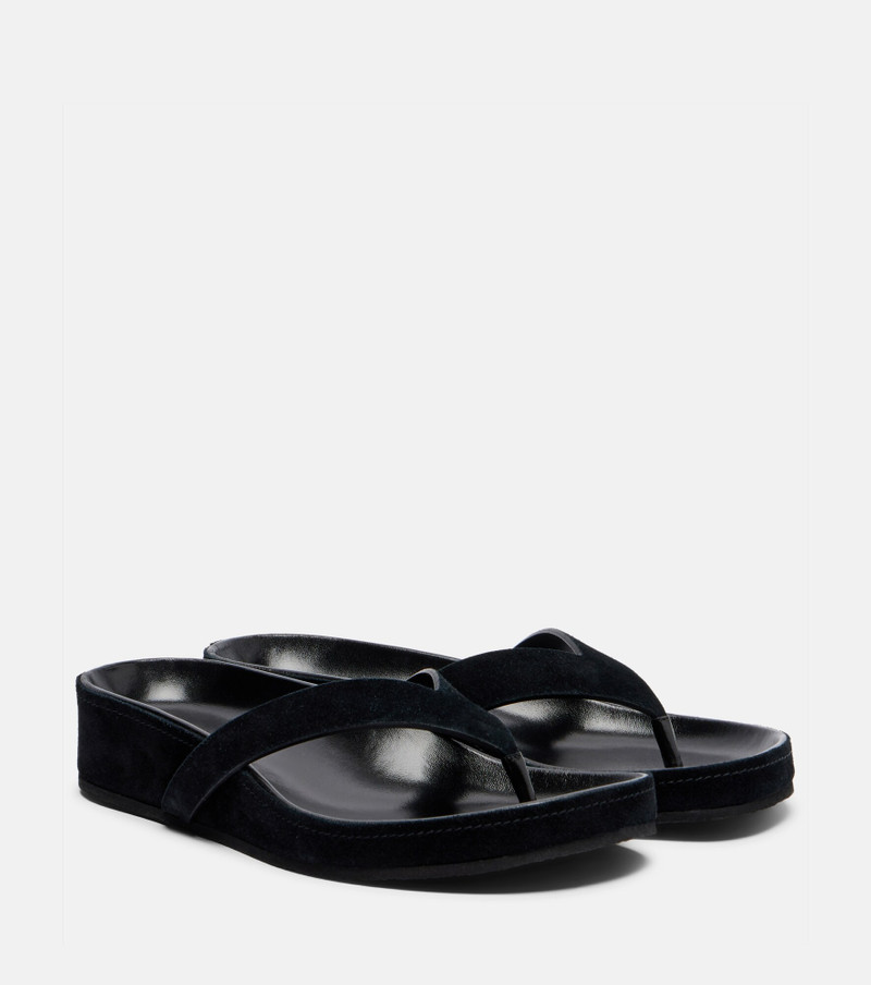 Suede thong sandals 1
