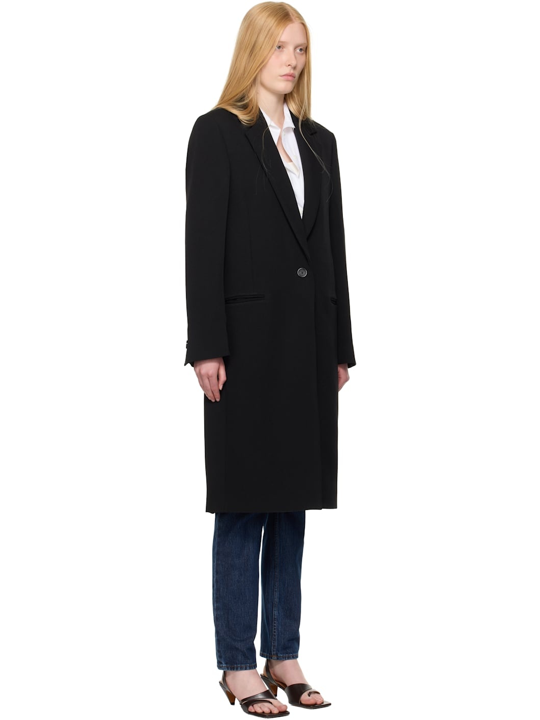 Black Classic Tailored Coat - 2