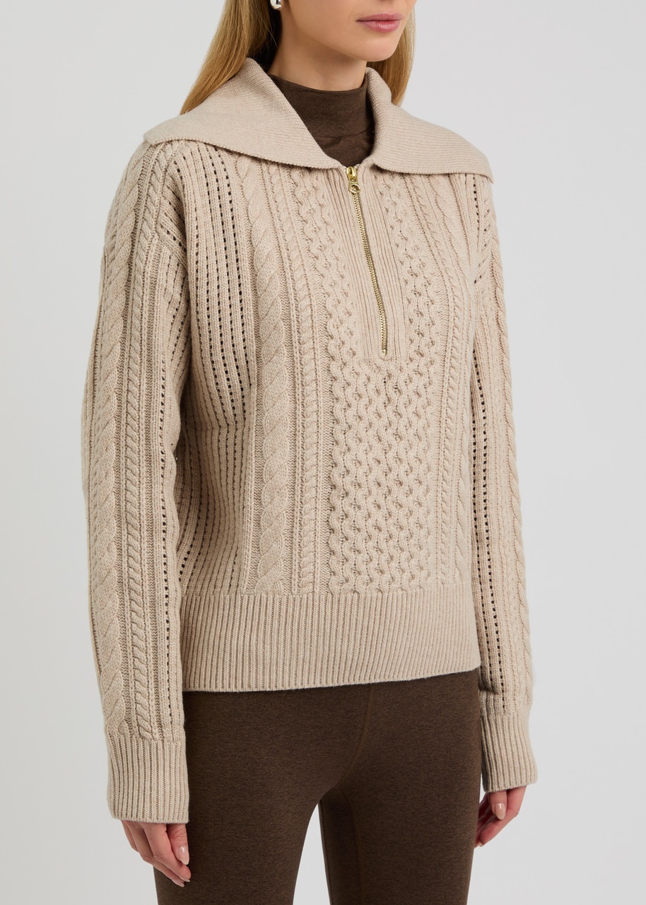 Varley Camello Half-zip Cable-knit Jumper - 2