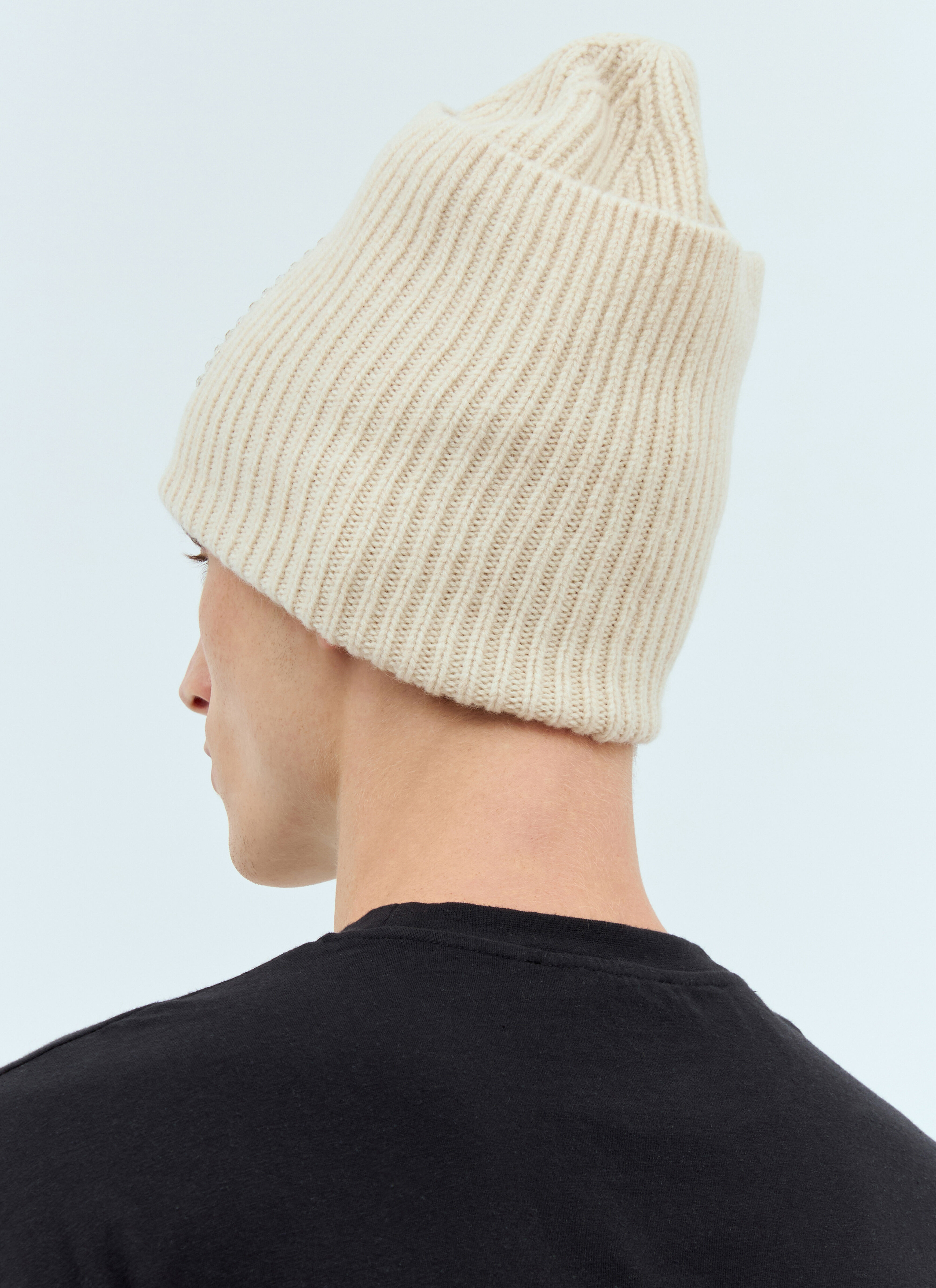 Embellished Face Logo Beanie Hat - 3