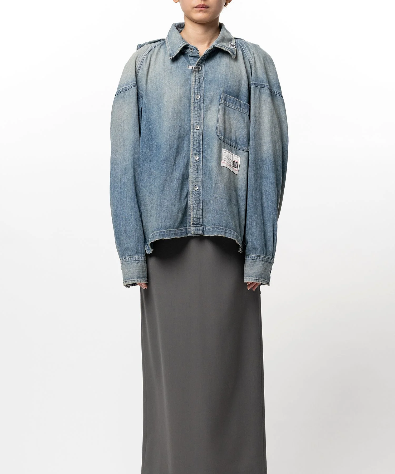 Vest Combined Denim Shirt - 1