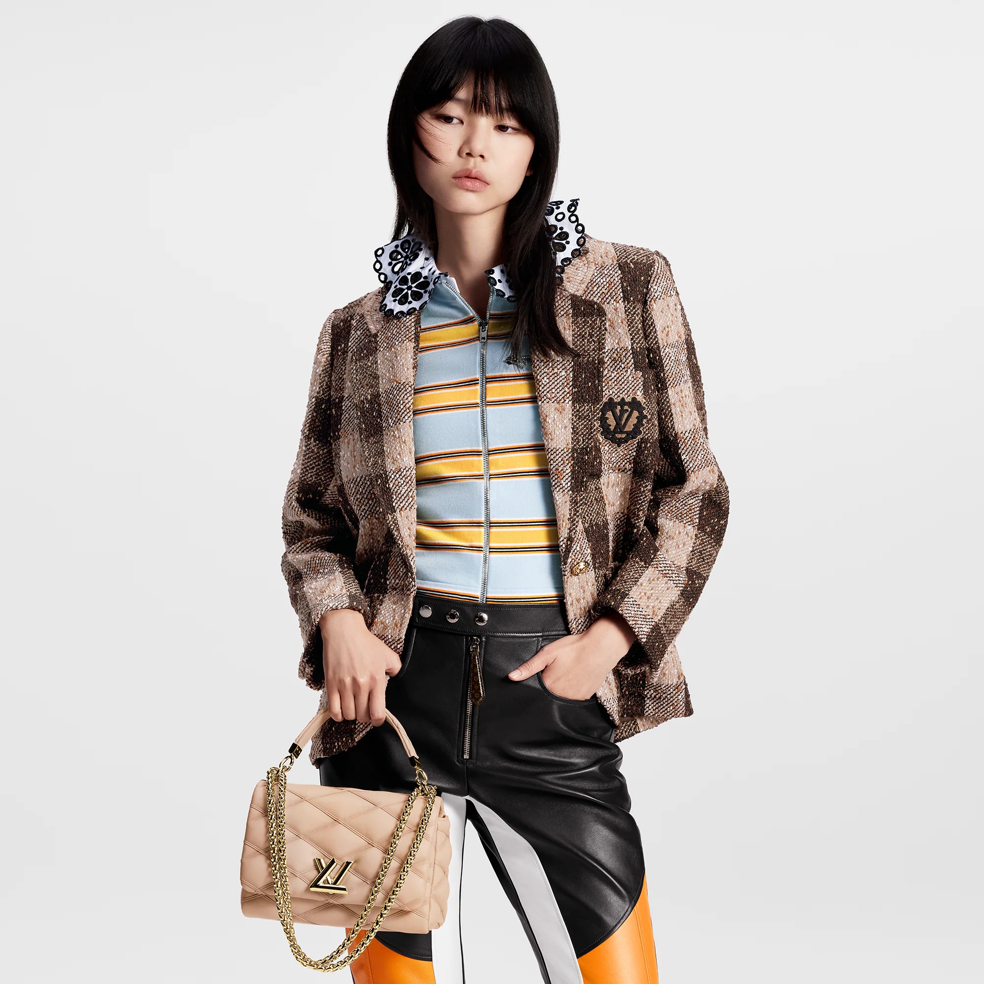 Check Tweed Preppy Blazer - 5