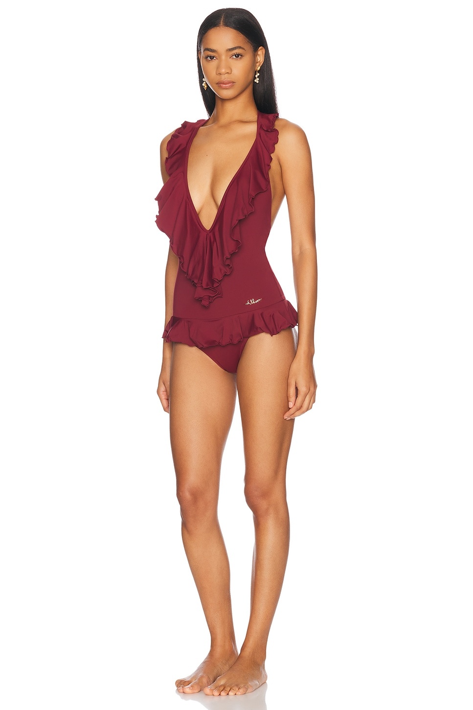 Ruffled One Piece Swimsuit - 3