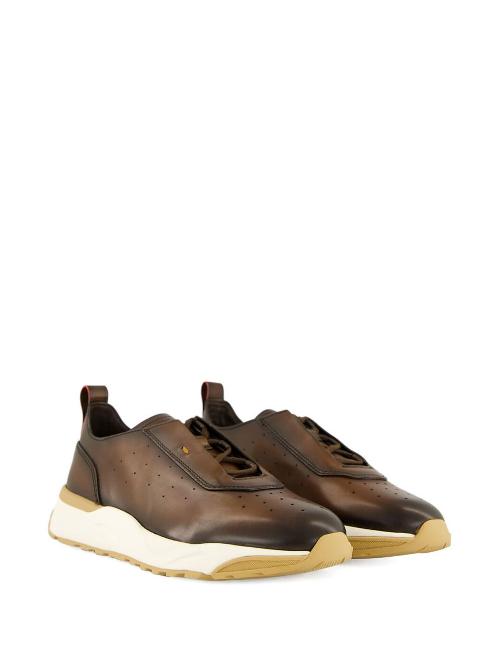 leather slip-on trainers - 2