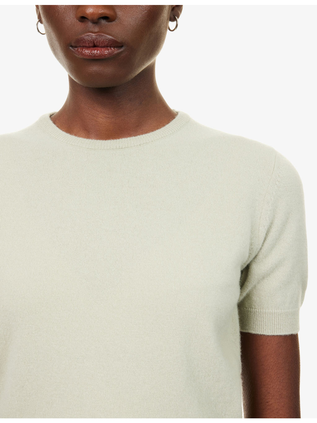 Crewneck Short-Sleeve Virgin-Wool Jumper - 5