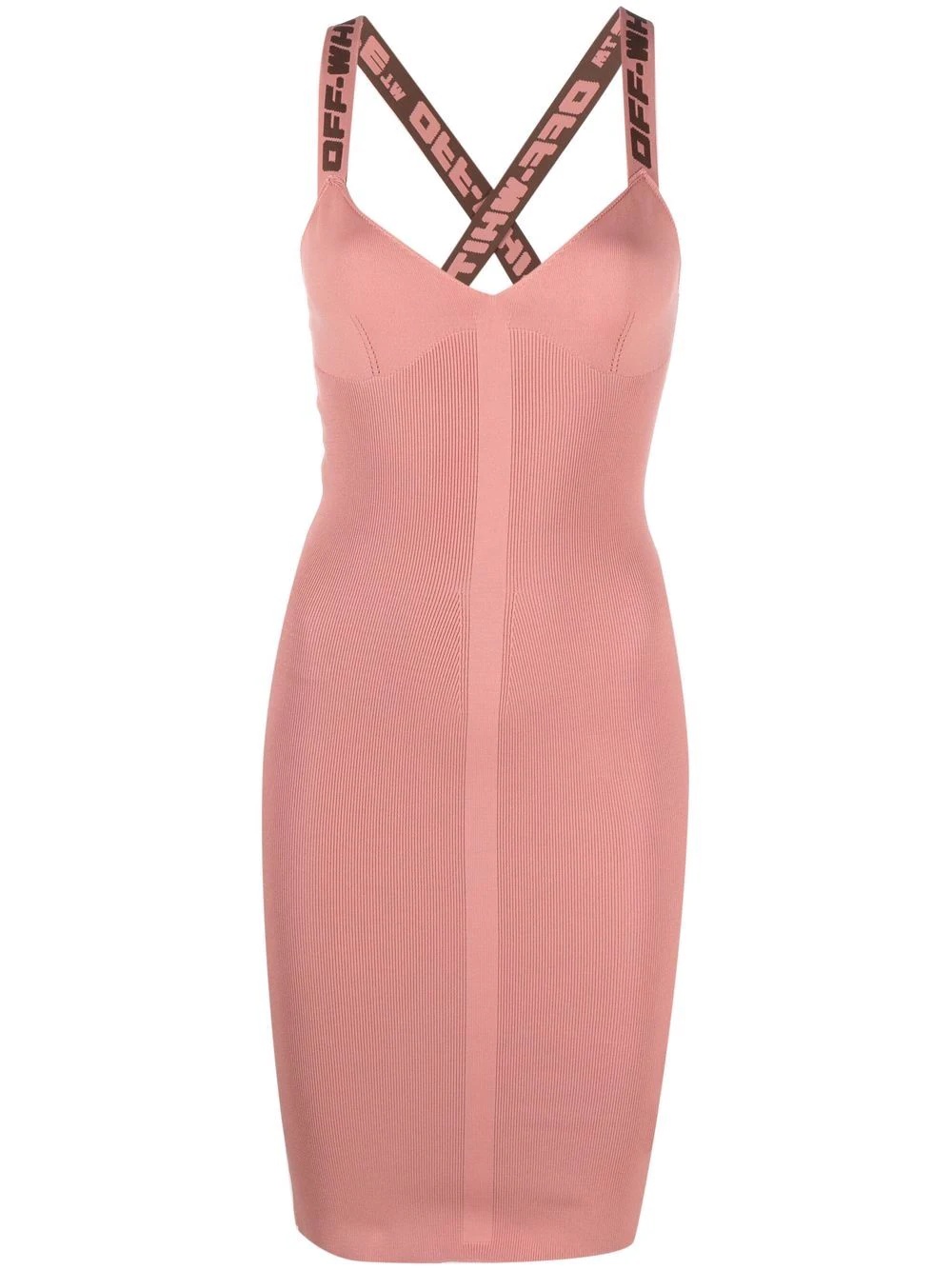logo-strap mini dress - 1
