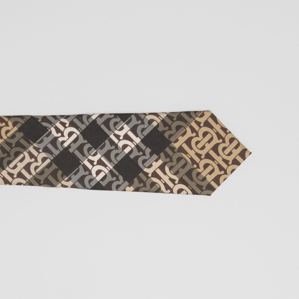 Classic Cut Monogram Check Silk Jacquard Tie - 2