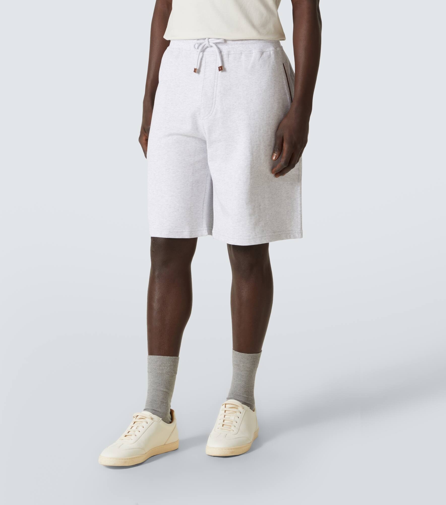 Cotton-blend jersey shorts - 3