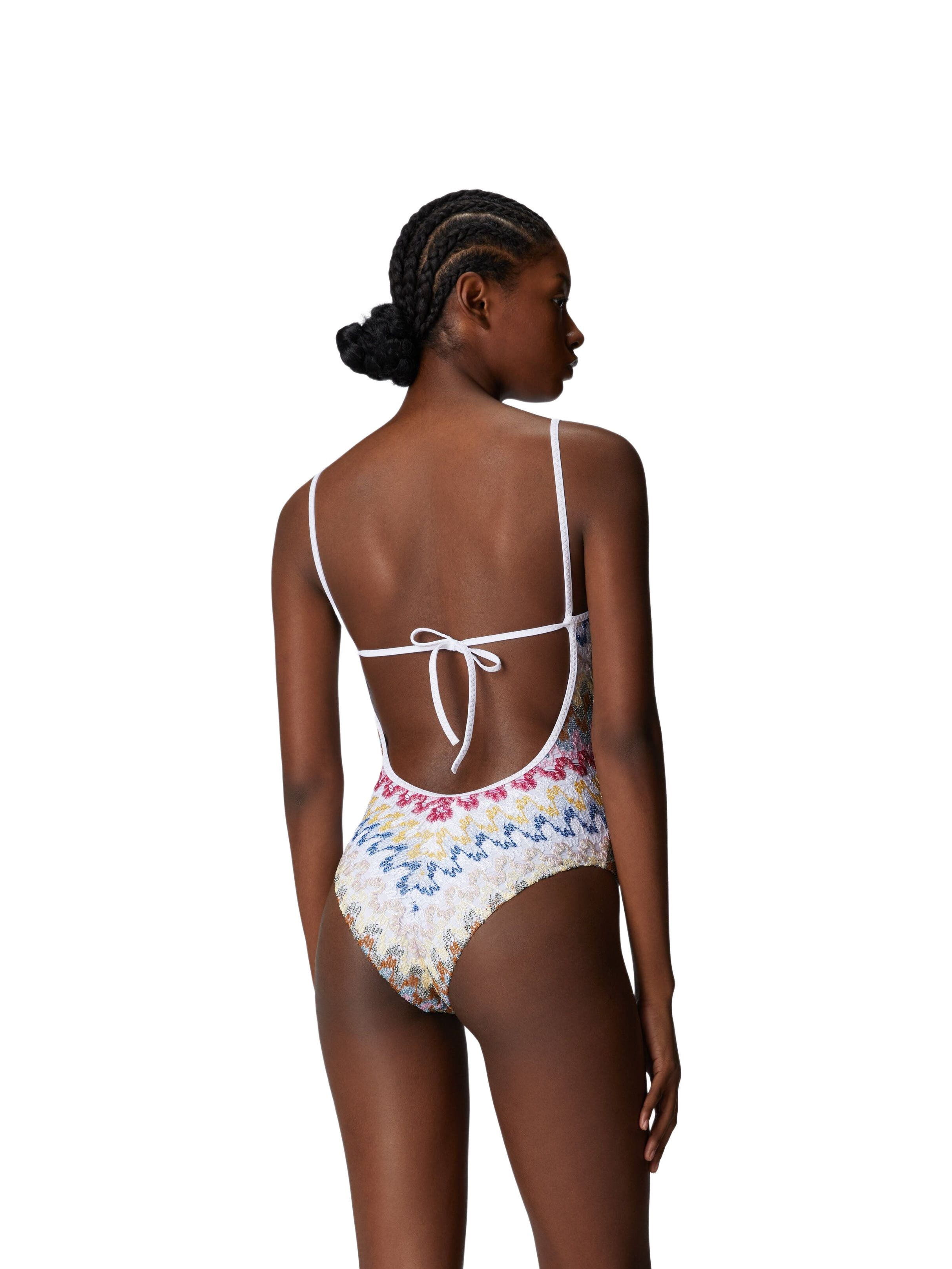Missoni One-piece Swimsuit In Lamé Viscose Lace in White Multi at Nordstrom - 3