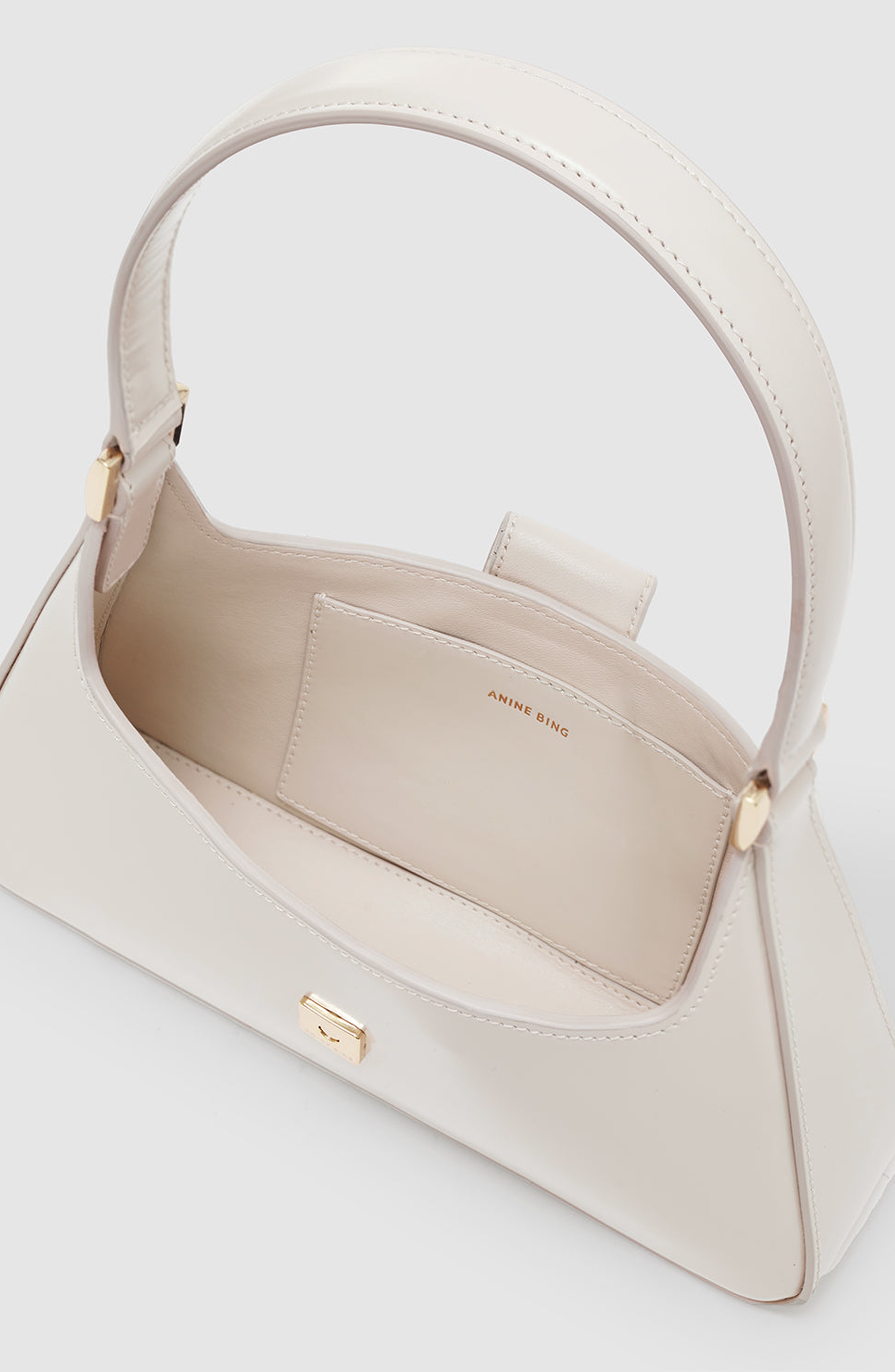 ANINE BING Lou Shoulder Bag in Bone at Nordstrom - 3