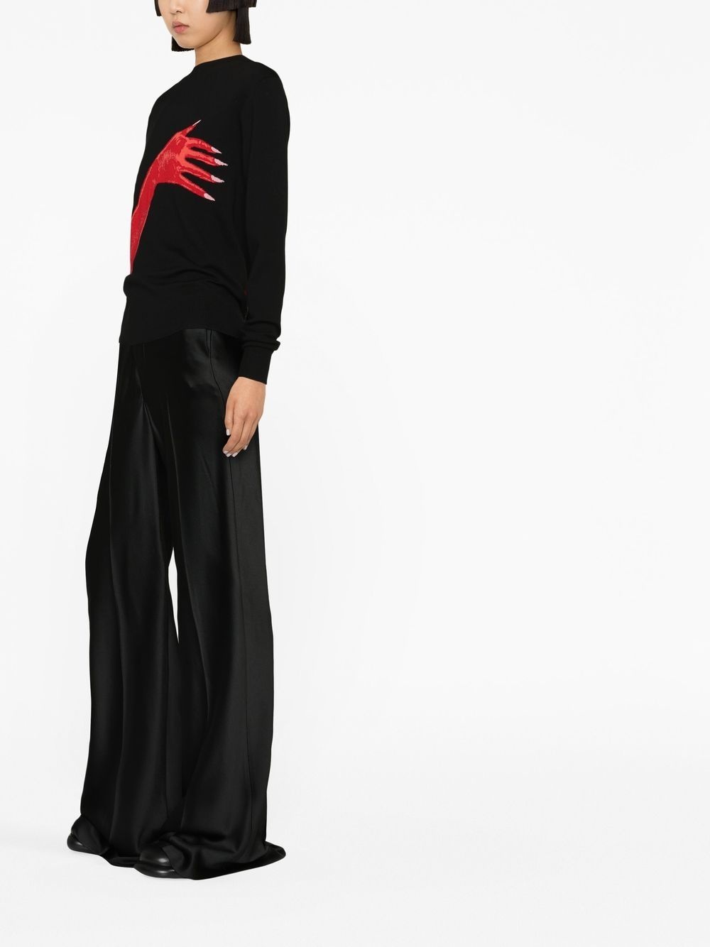 pleated wide-leg trousers - 4