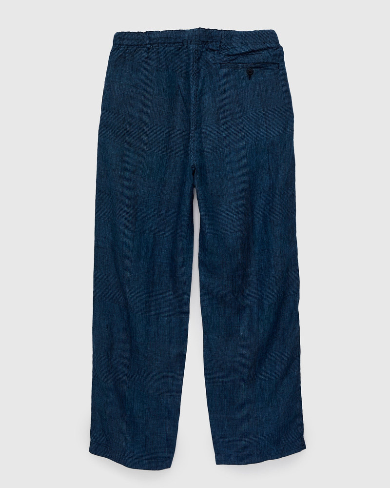 orSlow Wide Fit New Yorker Pants in Indigo Check outlook