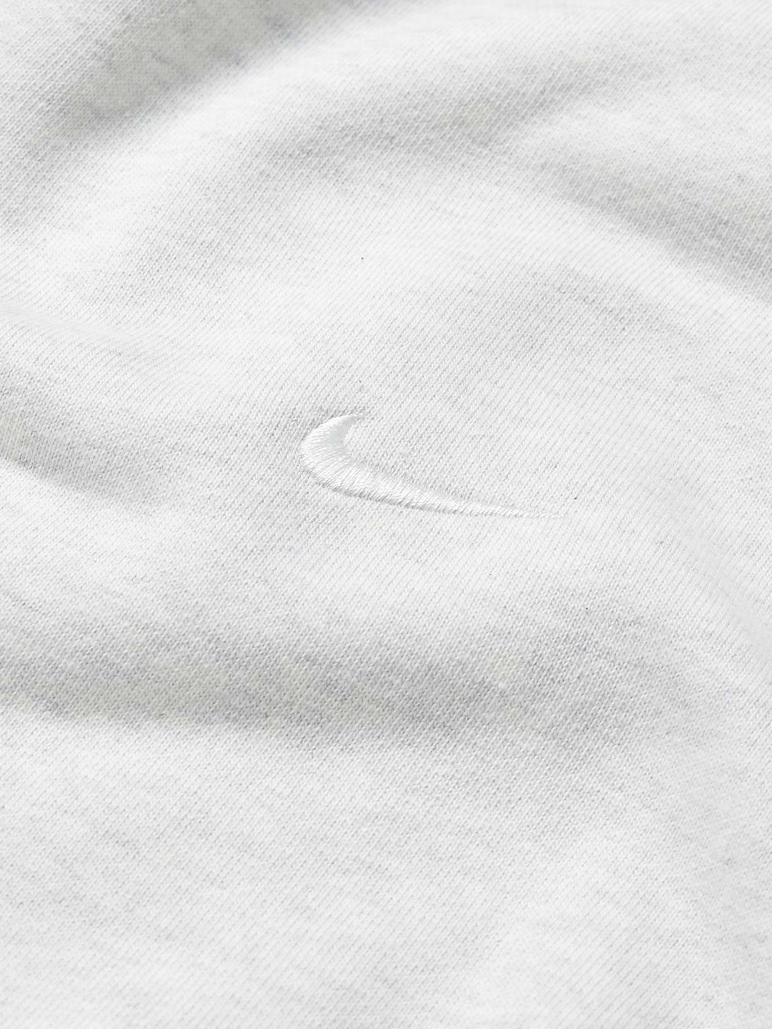 Solo Swoosh Logo-Embroidered Cotton-Blend Jersey Sweatshirt - 4