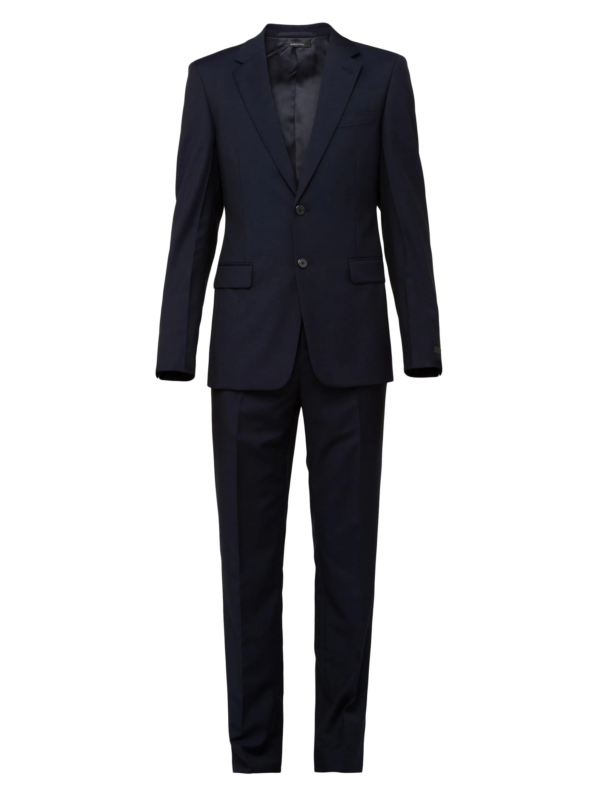 Men's Single Breasted Wool and Mohair Suit - Blue - 1