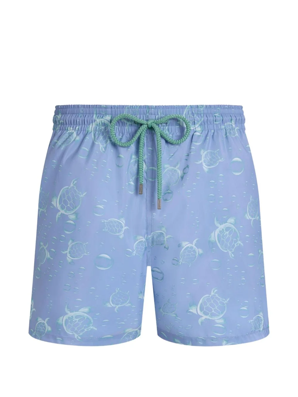 turtle-print drawstring swim shorts - 1