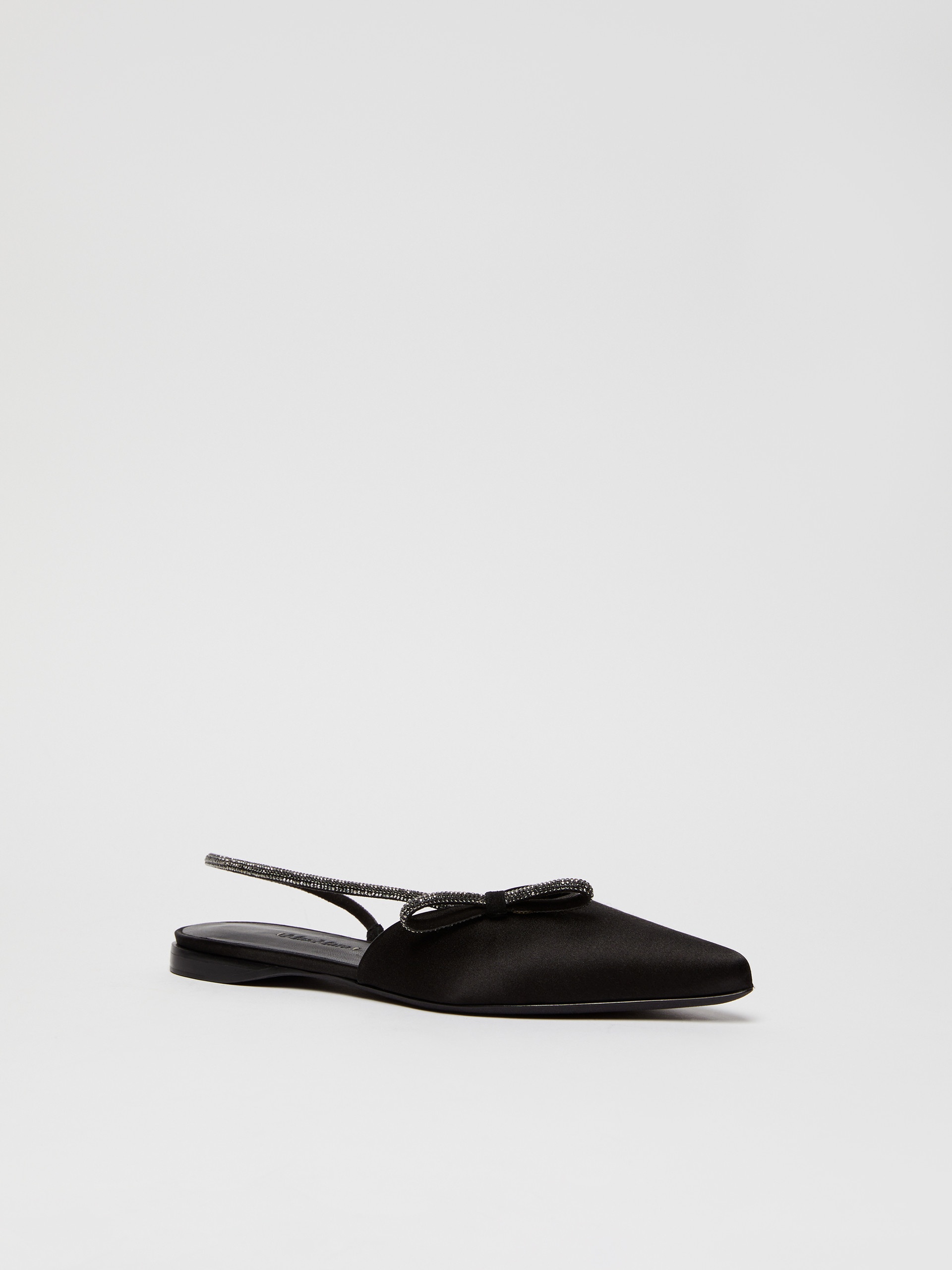 CRYSTALSLING Satin slingback ballet flats - 2