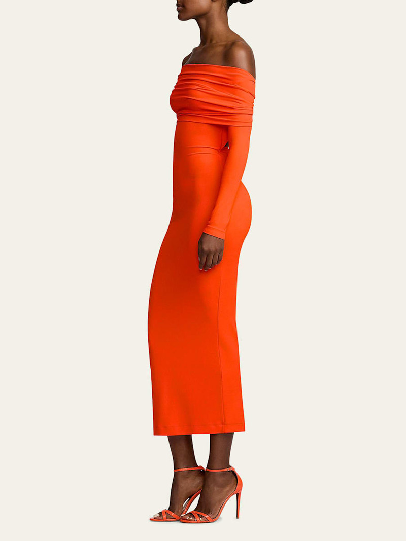 Off-Shoulder Long Sleeve Dress 5