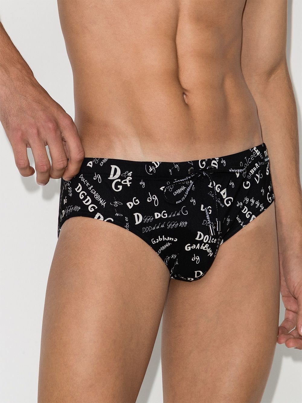 letter-print swim trunks - 2